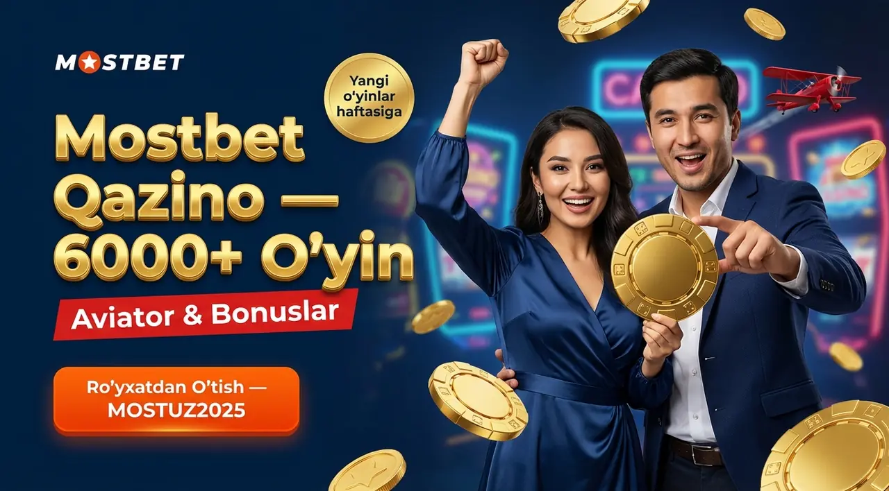 Mostbet Qazino: 6000+ O'yin, Bonuslar va Aviator