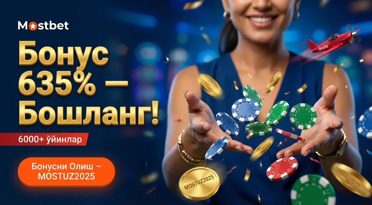 MOSTBET Қазино: 6000+ Ўйин, Бонуслар ва Авиатор